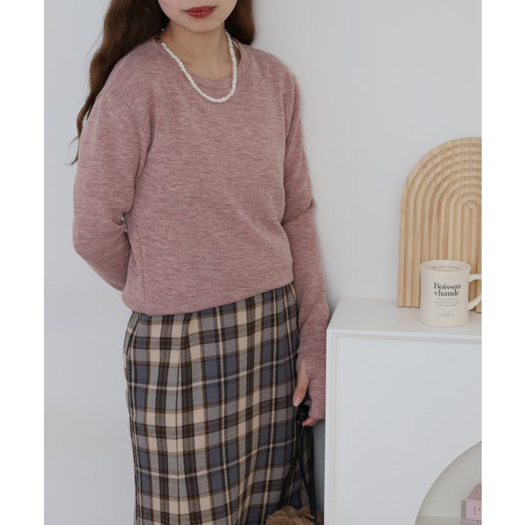 裏起毛指ぬきニットソー | atONE | 詳細画像10 