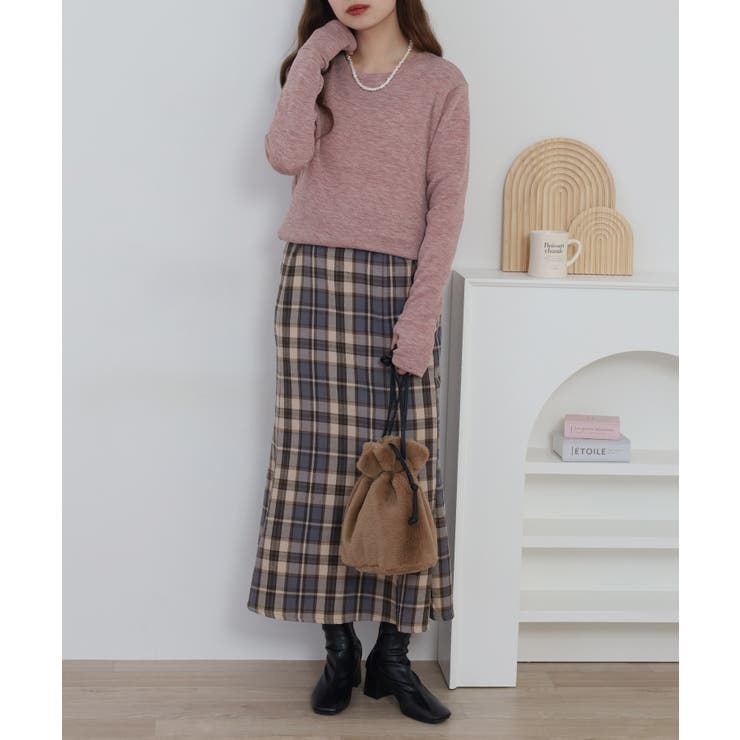 裏起毛指ぬきニットソー | atONE | 詳細画像13 