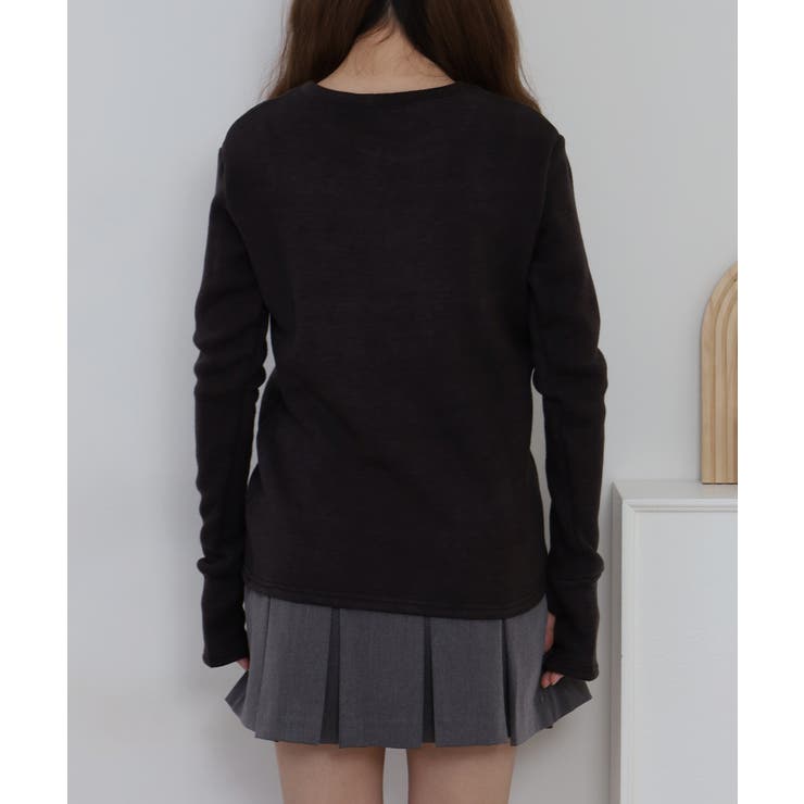 裏起毛指ぬきニットソー | atONE | 詳細画像17 