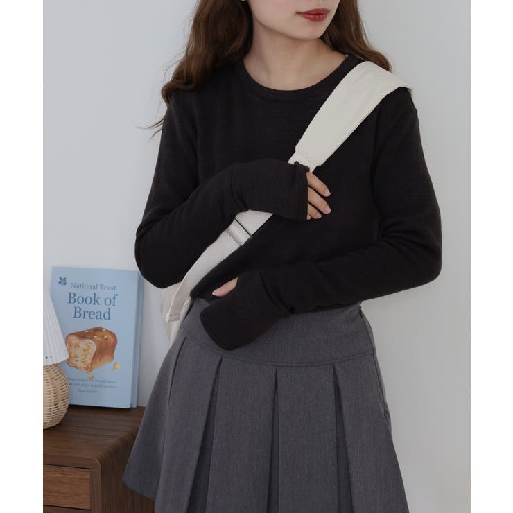 裏起毛指ぬきニットソー | atONE | 詳細画像1 