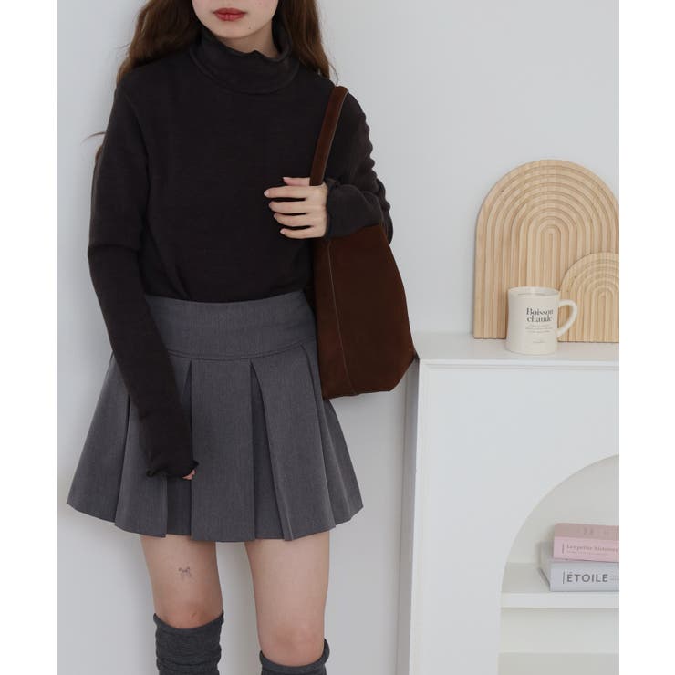 裏起毛メローハイネックニットソー | atONE | 詳細画像1 