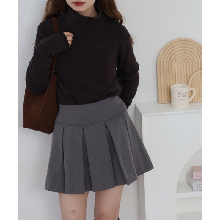 裏起毛メローハイネックニットソー | atONE | 詳細画像3 