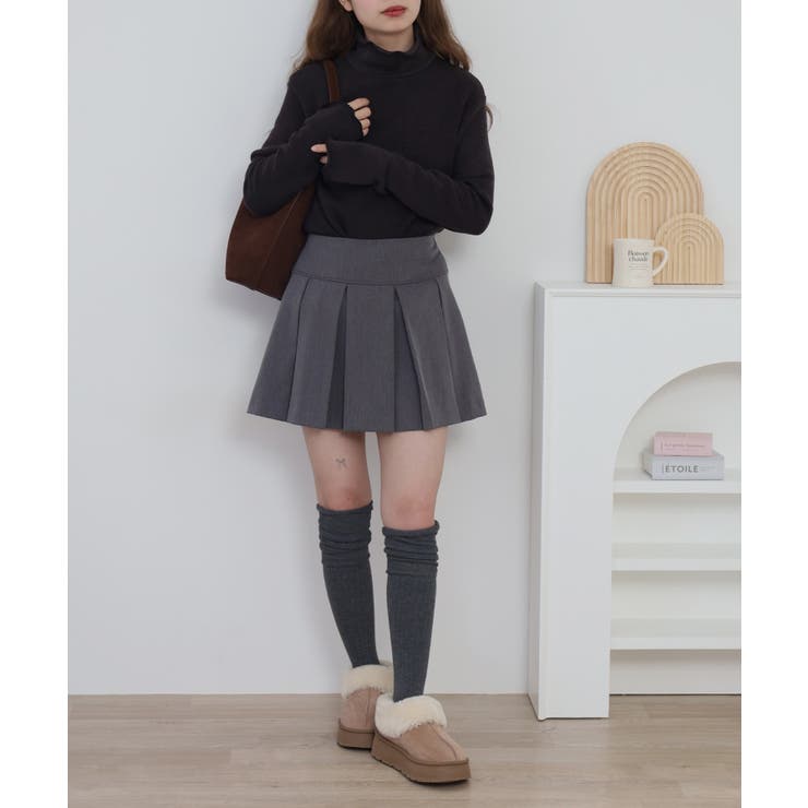 裏起毛メローハイネックニットソー | atONE | 詳細画像6 