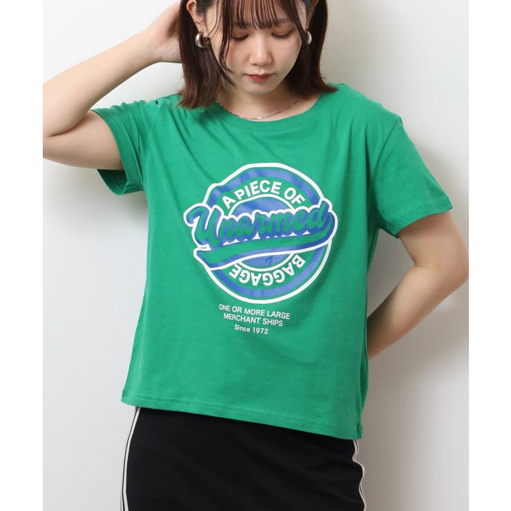 オーバーサイズシルエットショート丈ロゴプリントTシャツ | atONE | 詳細画像8 
