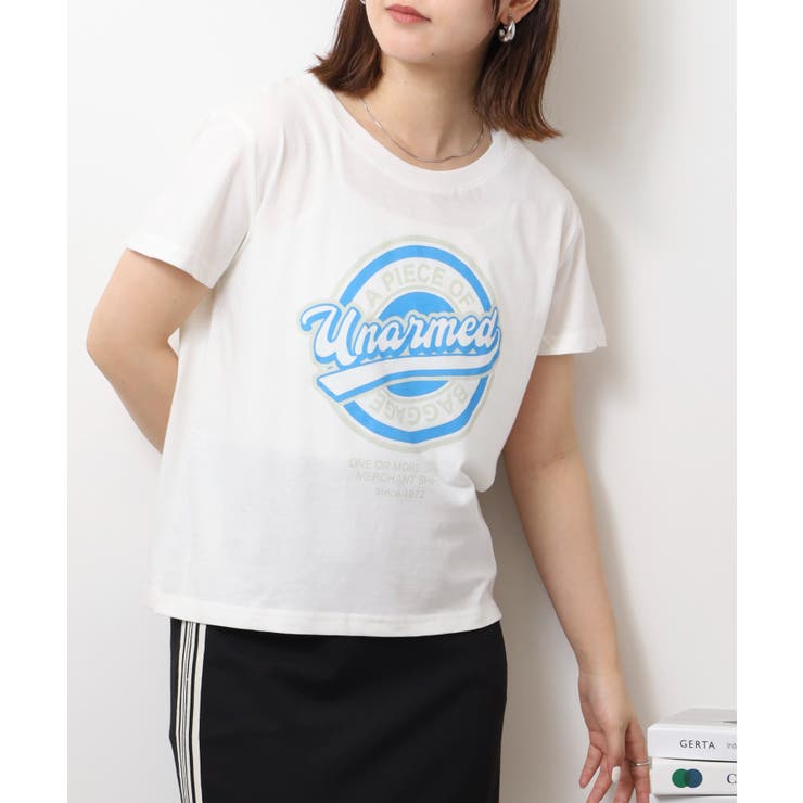 オーバーサイズシルエットショート丈ロゴプリントTシャツ | atONE | 詳細画像11 