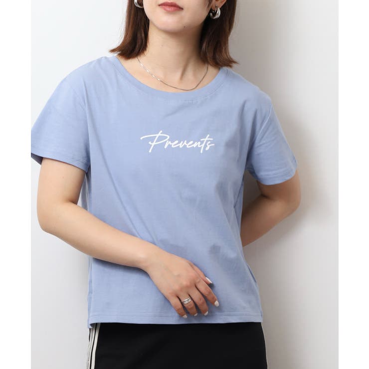 オーバーサイズシルエットショート丈ロゴプリントTシャツ | atONE | 詳細画像28 