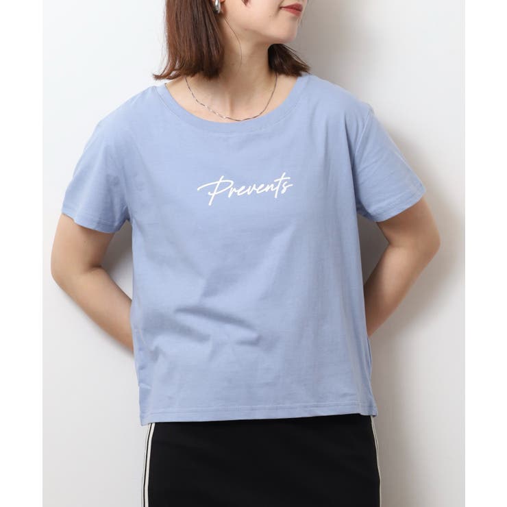 オーバーサイズシルエットショート丈ロゴプリントTシャツ | atONE | 詳細画像29 