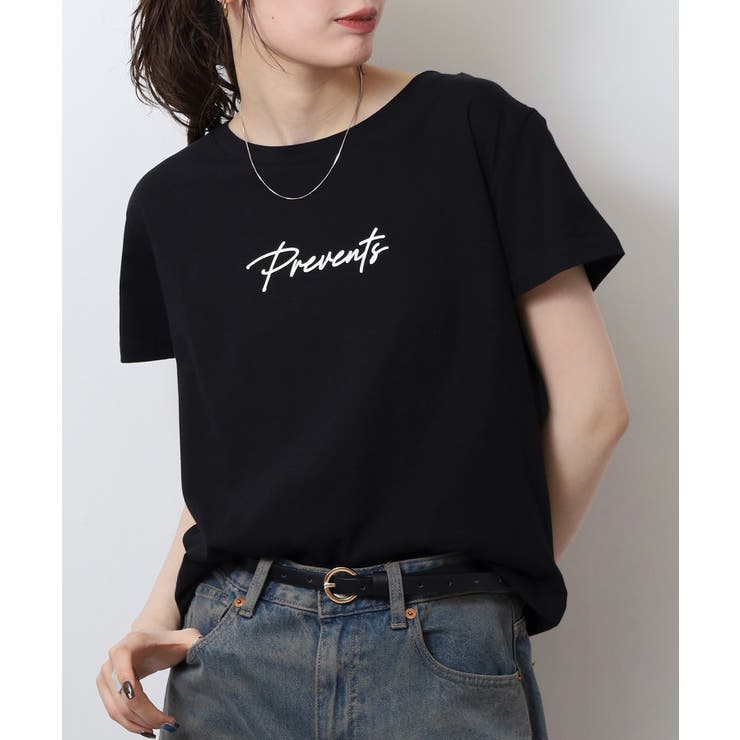 オーバーサイズシルエットショート丈ロゴプリントTシャツ | atONE | 詳細画像31 