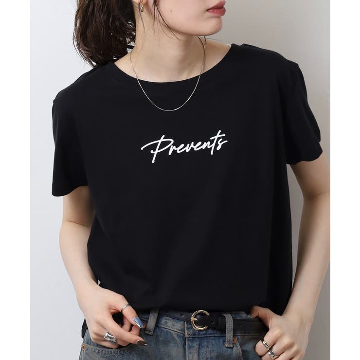 オーバーサイズシルエットショート丈ロゴプリントTシャツ | atONE | 詳細画像33 