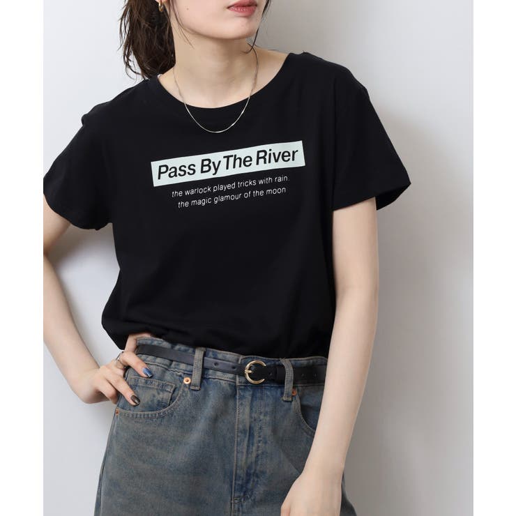 オーバーサイズシルエットショート丈ロゴプリントTシャツ | atONE | 詳細画像38 