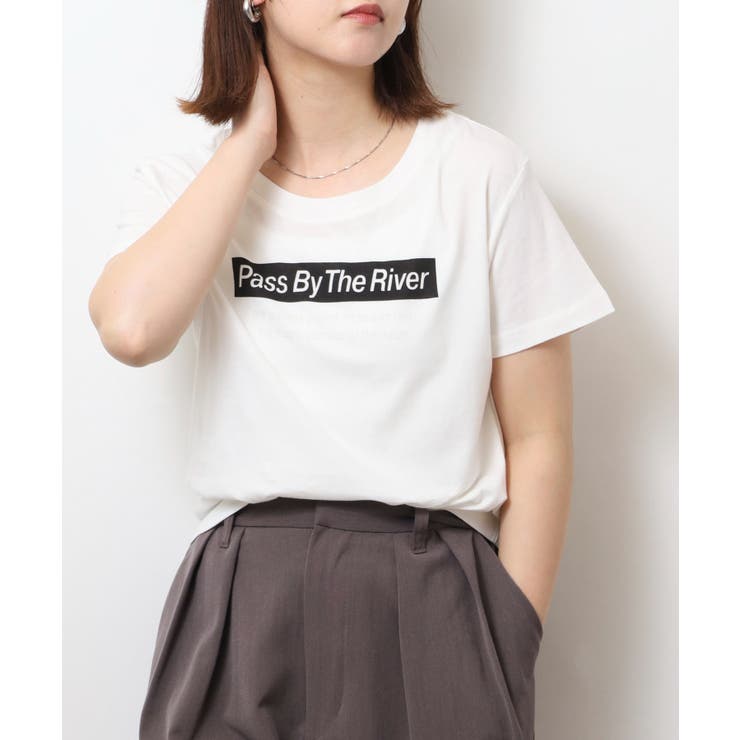 オーバーサイズシルエットショート丈ロゴプリントTシャツ | atONE | 詳細画像39 