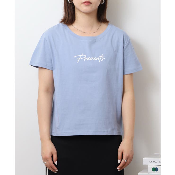 オーバーサイズシルエットショート丈ロゴプリントTシャツ | atONE | 詳細画像51 