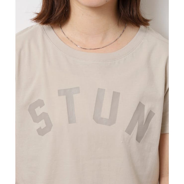 オーバーサイズシルエットショート丈ロゴプリントTシャツ | atONE | 詳細画像56 