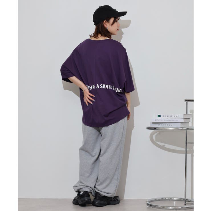 BIGロゴプリントポケット付きドルマンTシャツ | atONE | 詳細画像12 