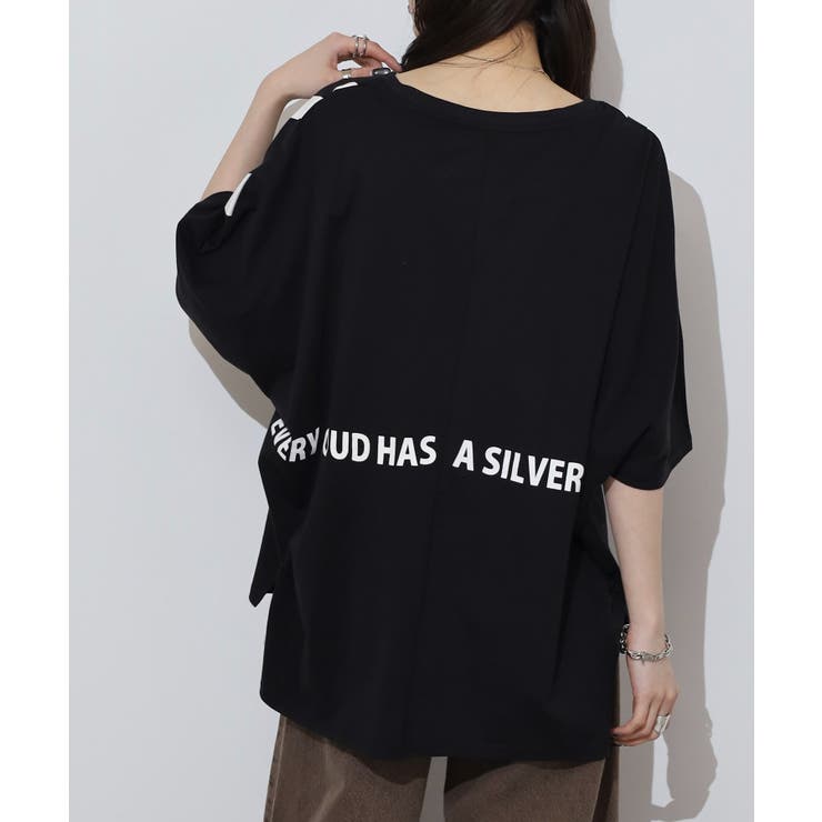 BIGロゴプリントポケット付きドルマンTシャツ | atONE | 詳細画像15 