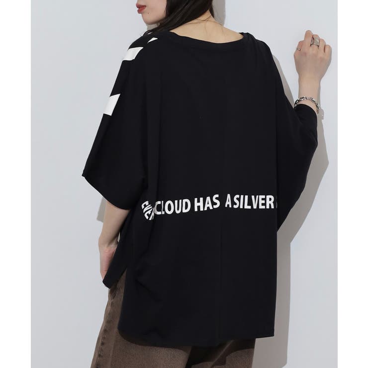 BIGロゴプリントポケット付きドルマンTシャツ | atONE | 詳細画像16 