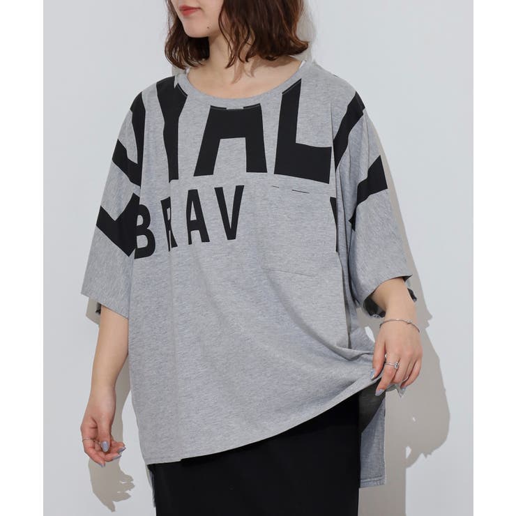 BIGロゴプリントポケット付きドルマンTシャツ | atONE | 詳細画像1 