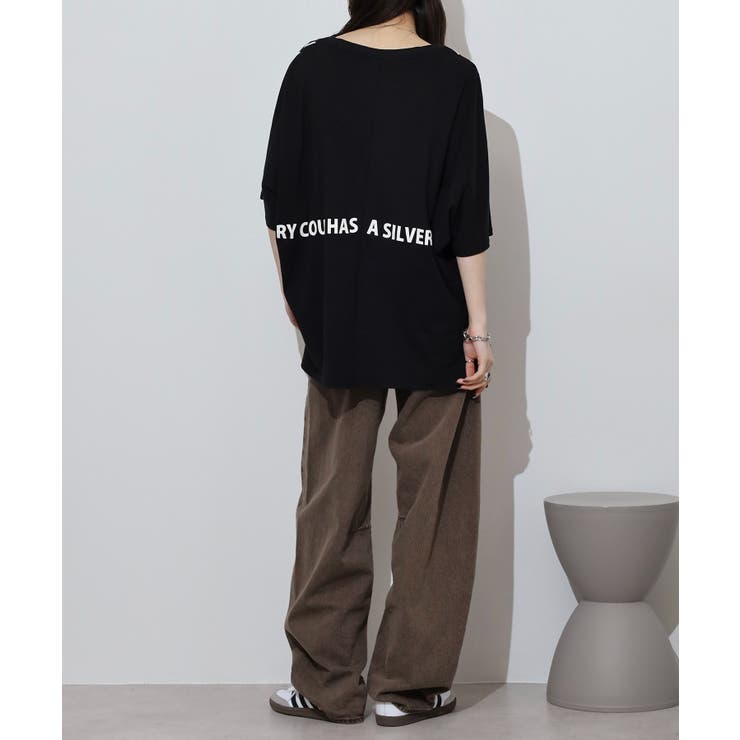 BIGロゴプリントポケット付きドルマンTシャツ | atONE | 詳細画像18 