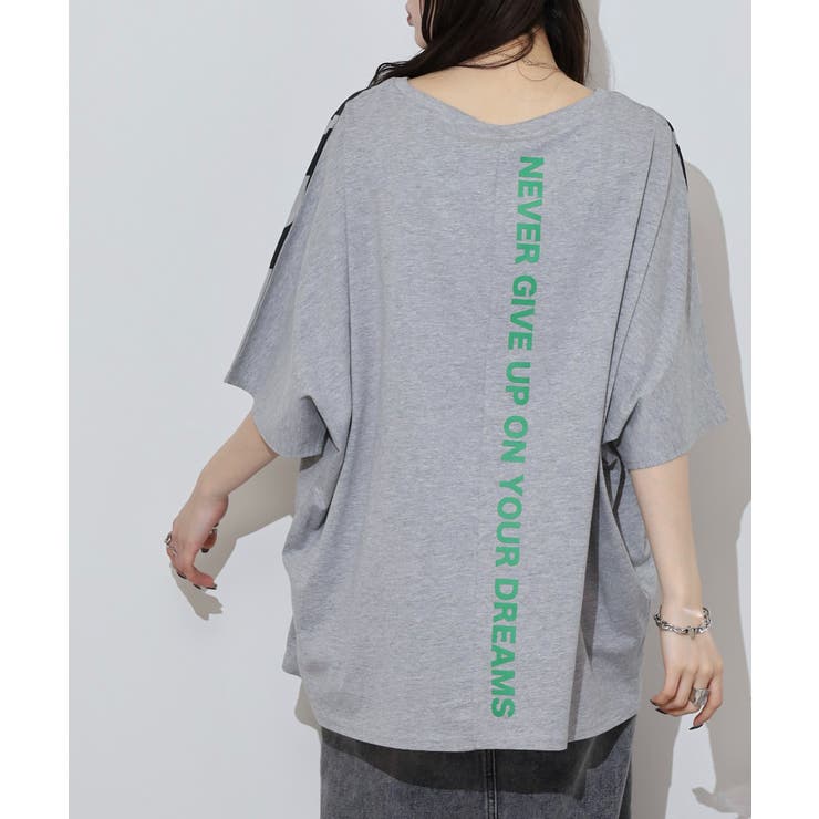 BIGロゴプリントポケット付きドルマンTシャツ | atONE | 詳細画像10 