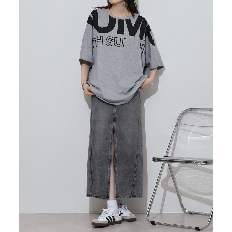 BIGロゴプリントポケット付きドルマンTシャツ | atONE | 詳細画像11 