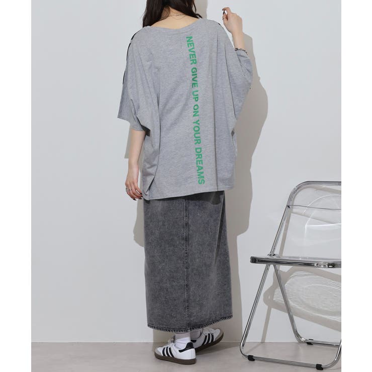 BIGロゴプリントポケット付きドルマンTシャツ | atONE | 詳細画像12 