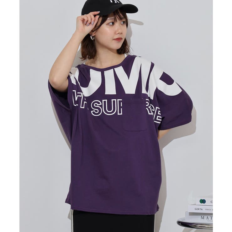 BIGロゴプリントポケット付きドルマンTシャツ | atONE | 詳細画像13 