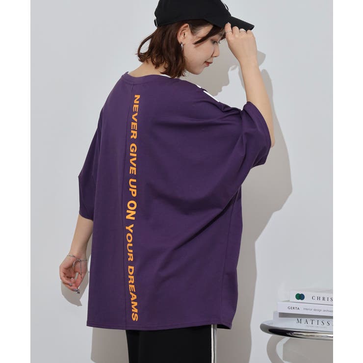 BIGロゴプリントポケット付きドルマンTシャツ | atONE | 詳細画像15 