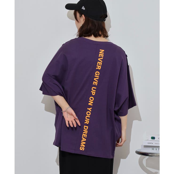 BIGロゴプリントポケット付きドルマンTシャツ | atONE | 詳細画像16 