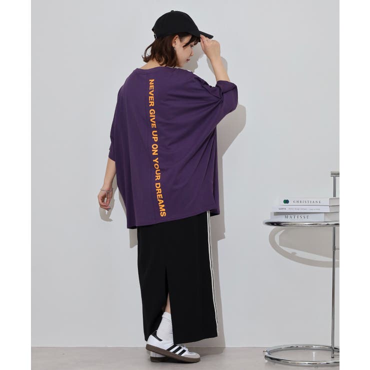 BIGロゴプリントポケット付きドルマンTシャツ | atONE | 詳細画像18 