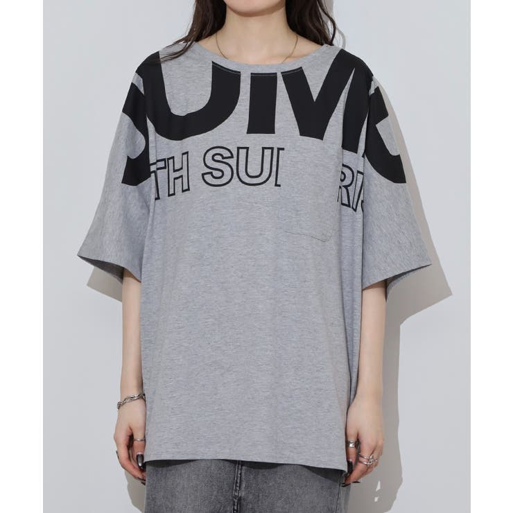 BIGロゴプリントポケット付きドルマンTシャツ | atONE | 詳細画像19 