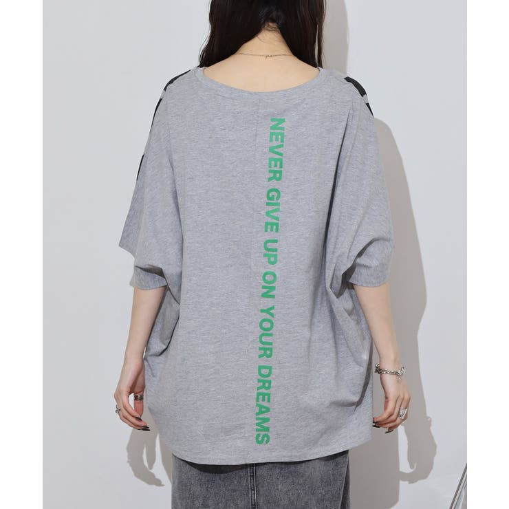 BIGロゴプリントポケット付きドルマンTシャツ | atONE | 詳細画像21 