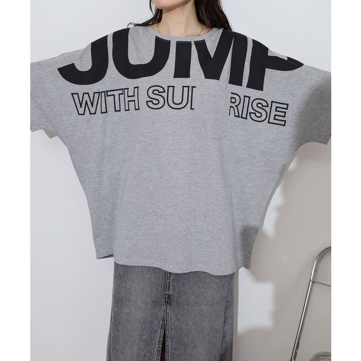 BIGロゴプリントポケット付きドルマンTシャツ | atONE | 詳細画像22 