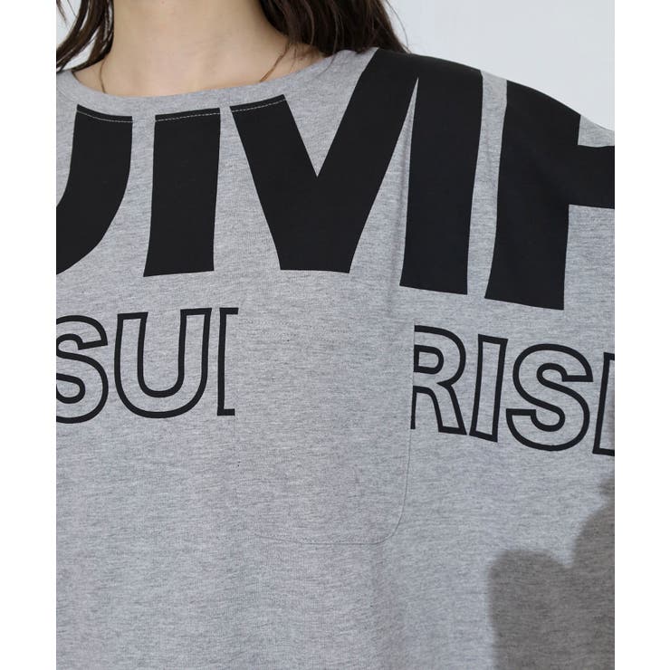 BIGロゴプリントポケット付きドルマンTシャツ | atONE | 詳細画像23 