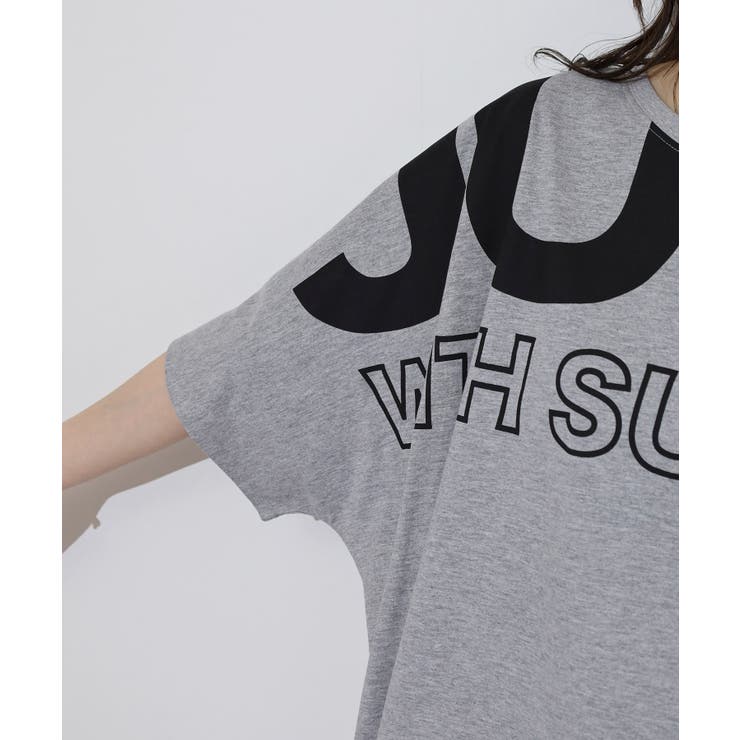 BIGロゴプリントポケット付きドルマンTシャツ | atONE | 詳細画像25 