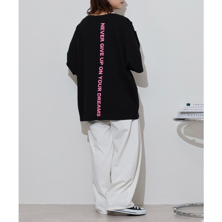 BIGロゴプリントポケット付きドルマンTシャツ | atONE | 詳細画像6 