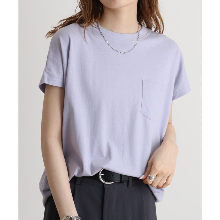 パステルラベンダー | オーバーサイズモックネックチュニックTee | atONE