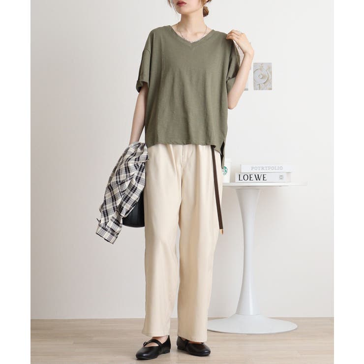 オーバーサイズVネックTee | atONE | 詳細画像14 