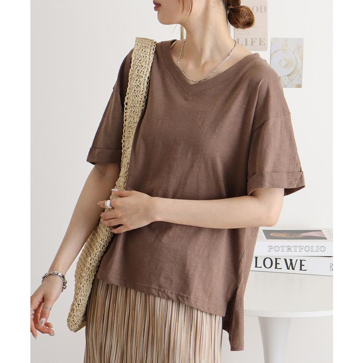 オーバーサイズVネックTee | atONE | 詳細画像17 