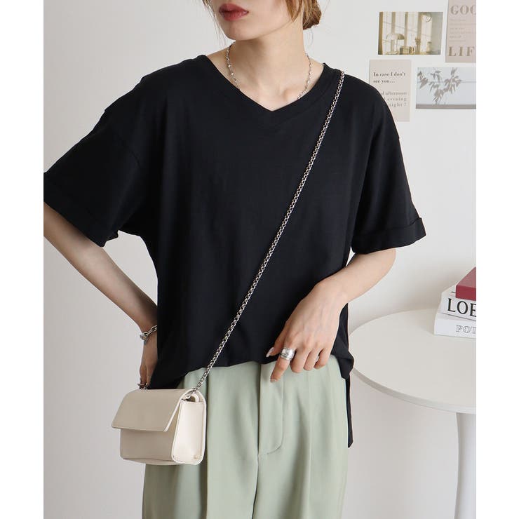 オーバーサイズVネックTee | atONE | 詳細画像1 