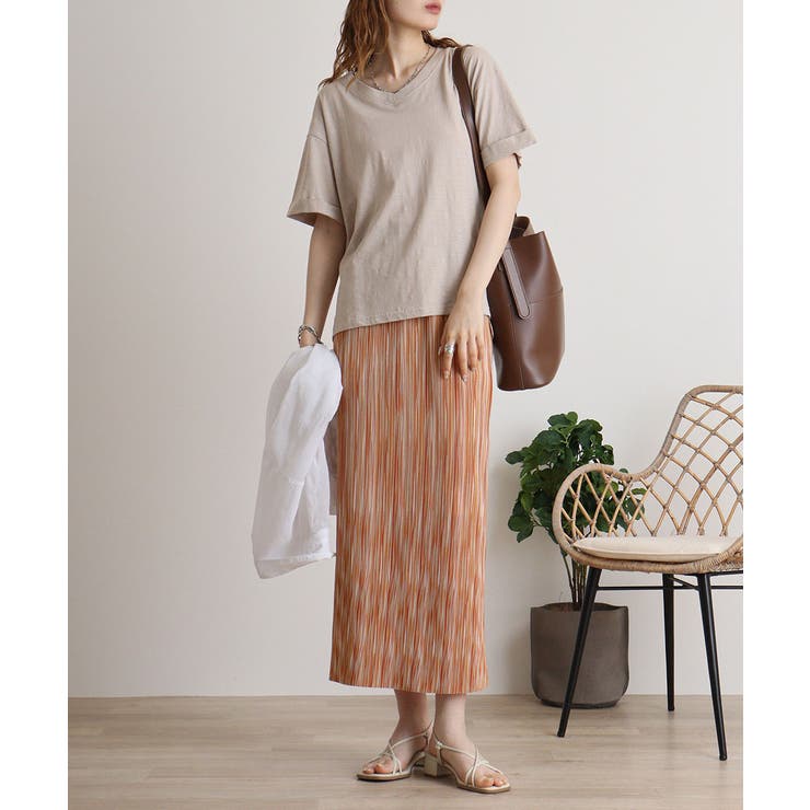 オーバーサイズVネックTee | atONE | 詳細画像24 