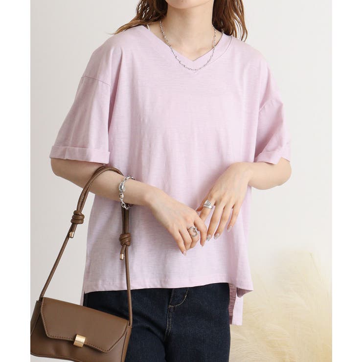 オーバーサイズVネックTee | atONE | 詳細画像31 