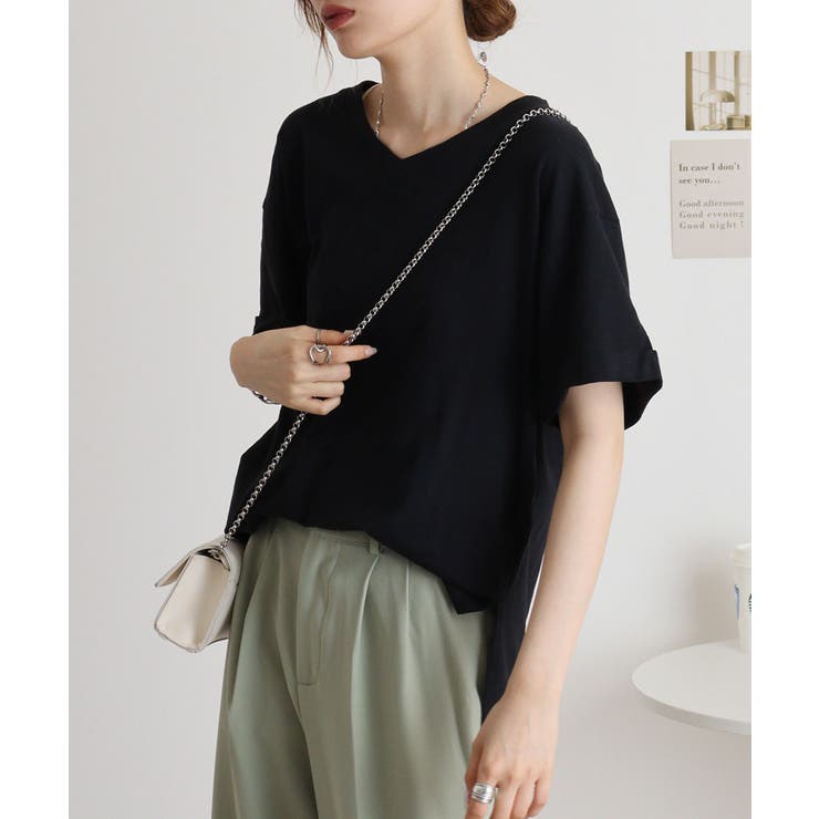 オーバーサイズVネックTee | atONE | 詳細画像3 