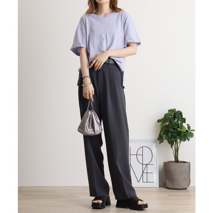 オーバーサイズVネックTee | atONE | 詳細画像44 