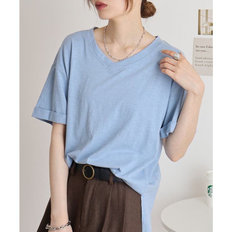 オーバーサイズVネックTee | atONE | 詳細画像53 