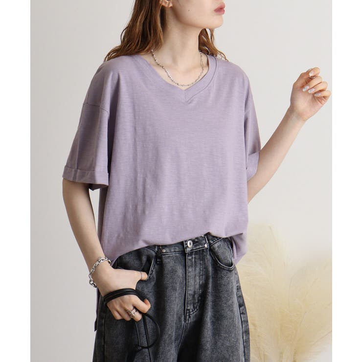 オーバーサイズVネックTee | atONE | 詳細画像58 