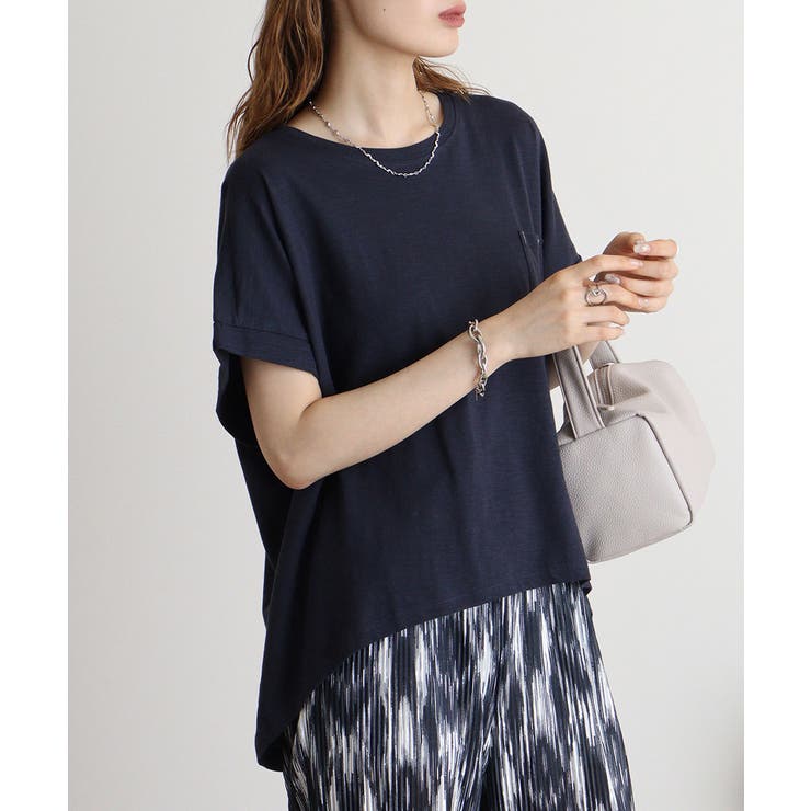 オーバーサイズポケット付きUネックTee | atONE | 詳細画像8 