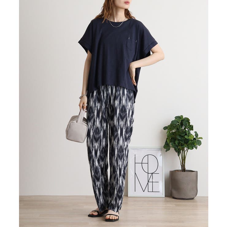 オーバーサイズポケット付きUネックTee | atONE | 詳細画像9 