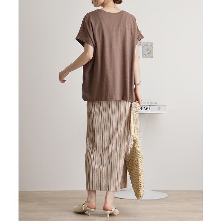 オーバーサイズポケット付きUネックTee | atONE | 詳細画像20 