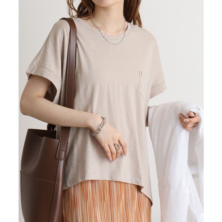 オーバーサイズポケット付きUネックTee | atONE | 詳細画像22 