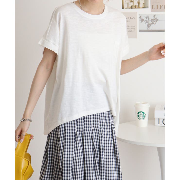 オーバーサイズポケット付きUネックTee | atONE | 詳細画像28 